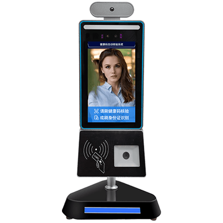 桌面款人臉識別測溫門禁考勤一體機(jī)