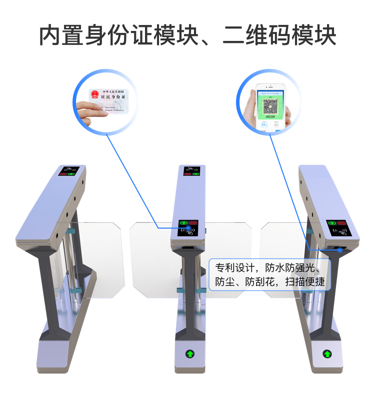 GK728-YT掃碼蝶形通道閘機(jī)