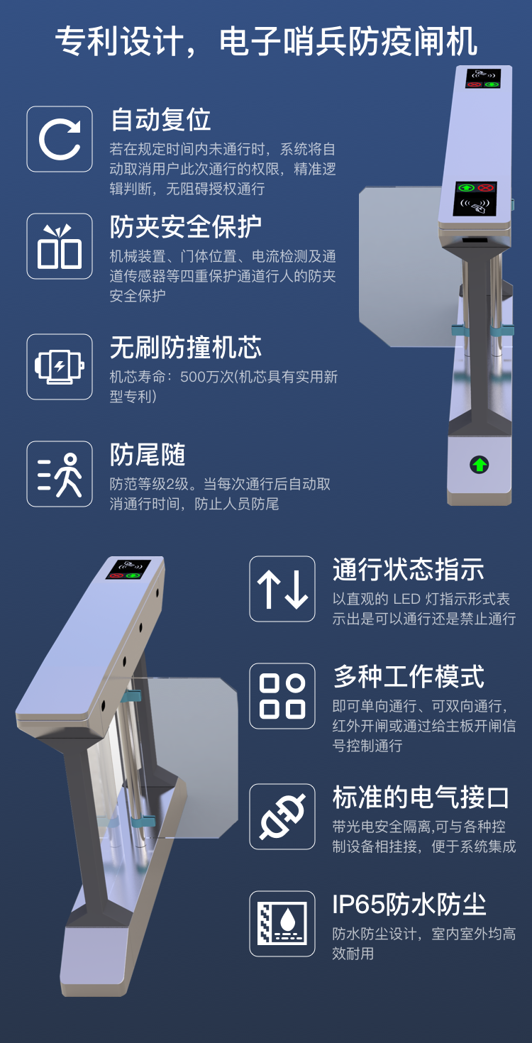 GK728-YT掃碼蝶形通道閘機(jī)